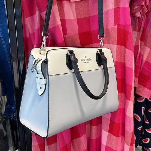 Kate Spade Madison Safiano Leather Medium Satchel Handbag
Platinum Gray
NWT - Picture 2 of 16